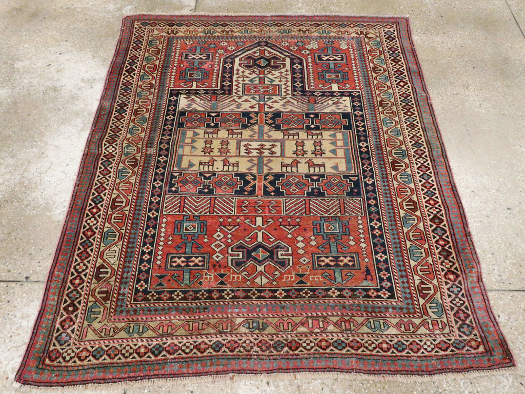 Antique Caucasian Shirvan Rug, No.20242 - Staging