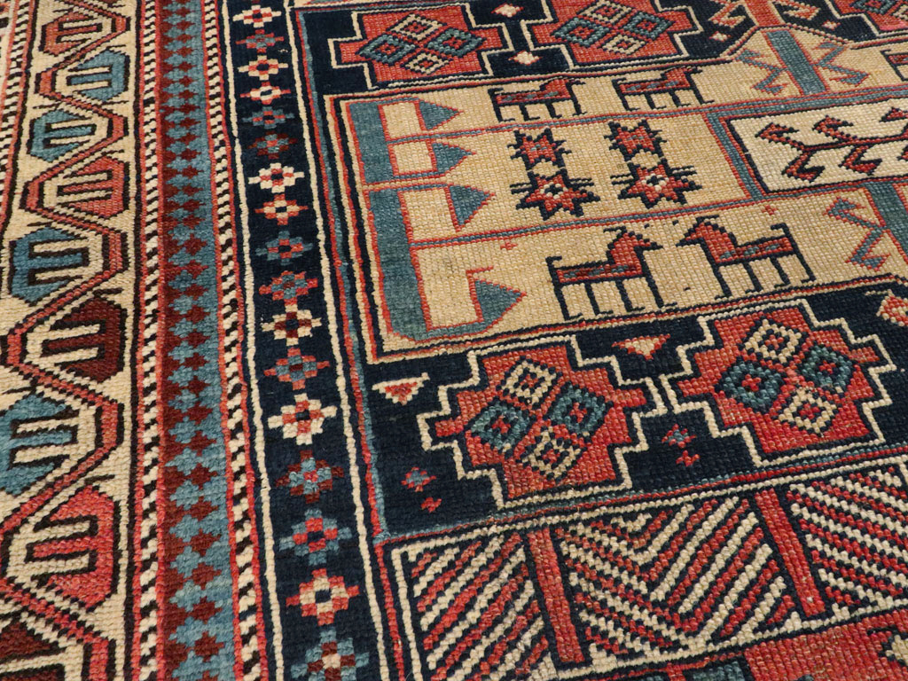 Antique Caucasian Shirvan Rug, No.20242 - Staging