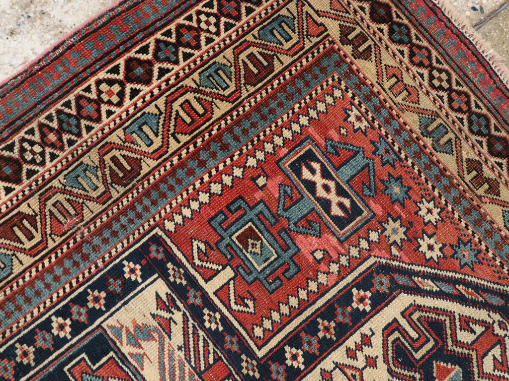 Antique Caucasian Shirvan Rug, No.20242 - Staging