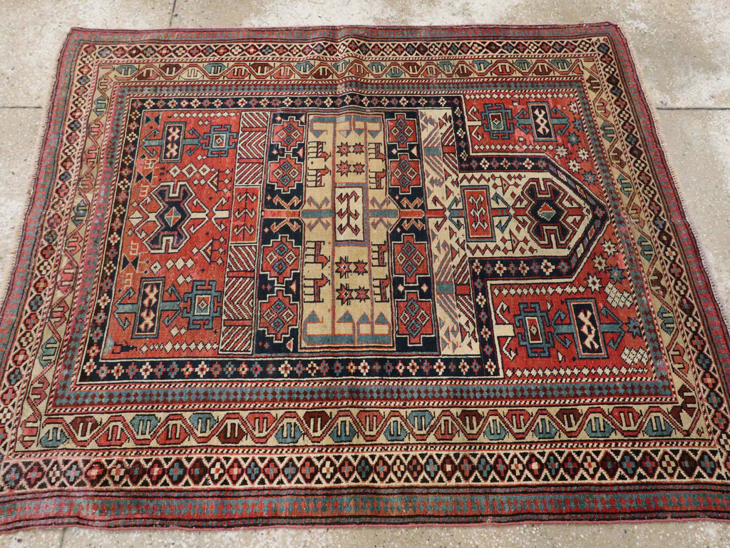 Antique Caucasian Shirvan Rug, No.20242 - Staging