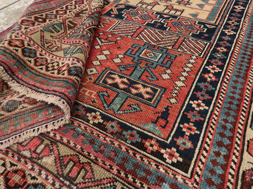 Antique Caucasian Shirvan Rug, No.20242 - Staging
