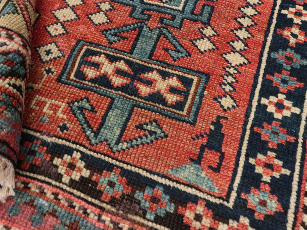 Antique Caucasian Shirvan Rug, No.20242 - Staging