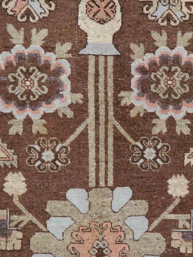 Antique East Turkestan Khotan Carpet, No.20263 - Staging