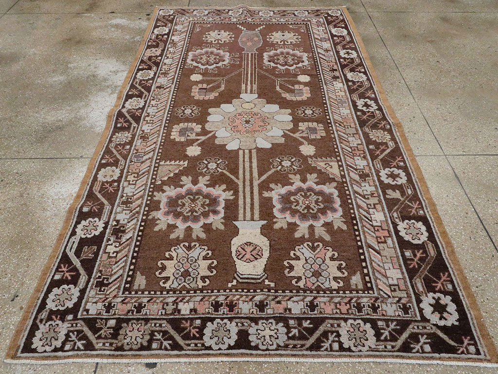Antique East Turkestan Khotan Carpet, No.20263 - Staging