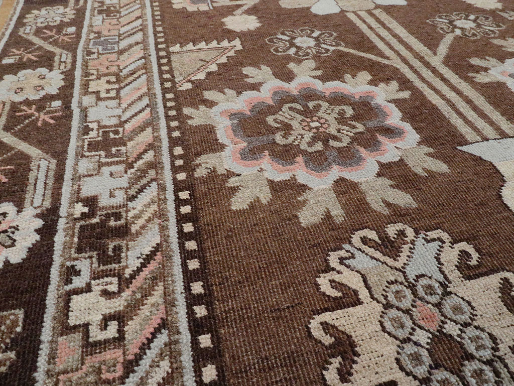 Antique East Turkestan Khotan Carpet, No.20263 - Staging