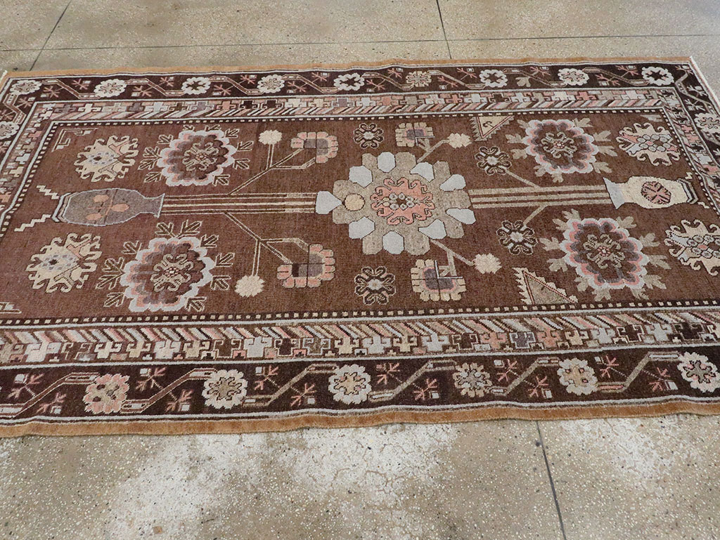 Antique East Turkestan Khotan Carpet, No.20263 - Staging