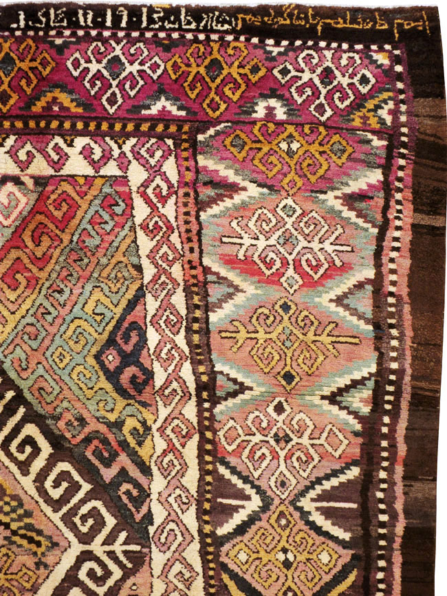 Antique Persian Kurdish Carpet, No.20270 - Staging