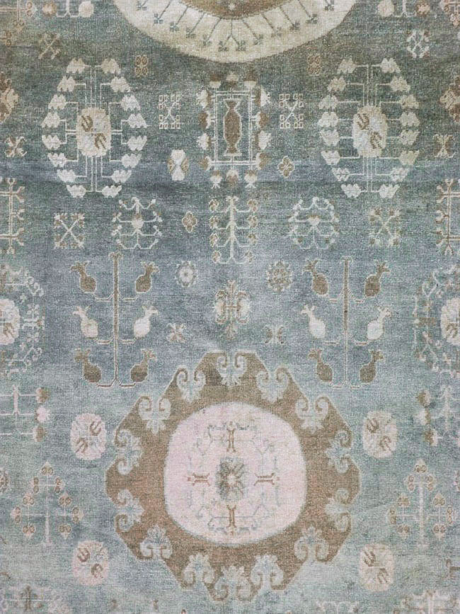 Antique East Turkestan Khotan Gallery Carpet, No.20277 - Staging