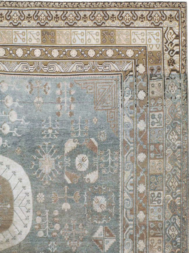 Antique East Turkestan Khotan Gallery Carpet, No.20277 - Staging