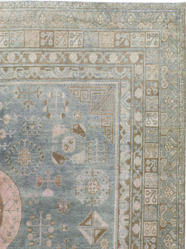 Antique East Turkestan Khotan Gallery Carpet, No.20277 - Staging