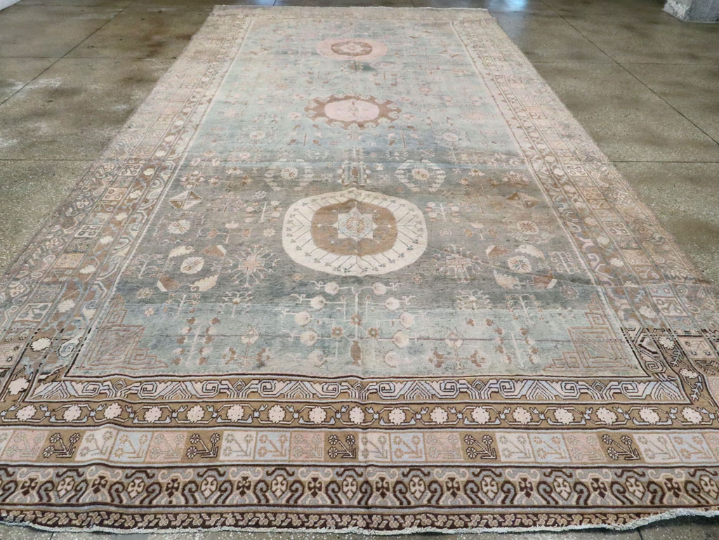 Antique East Turkestan Khotan Gallery Carpet, No.20277 - Staging