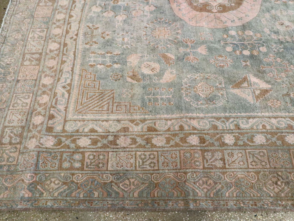 Antique East Turkestan Khotan Gallery Carpet, No.20277 - Staging