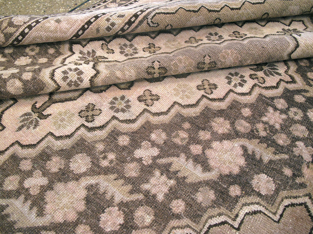 Antique East Turkestan Khotan Square Carpet, No.20278 - Staging