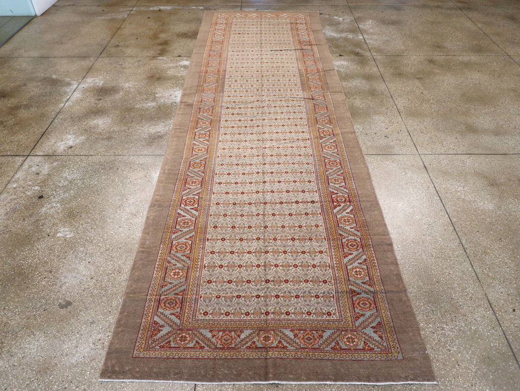 Antique Persian Serab Wide Gallery Runner, No.20289 - Staging