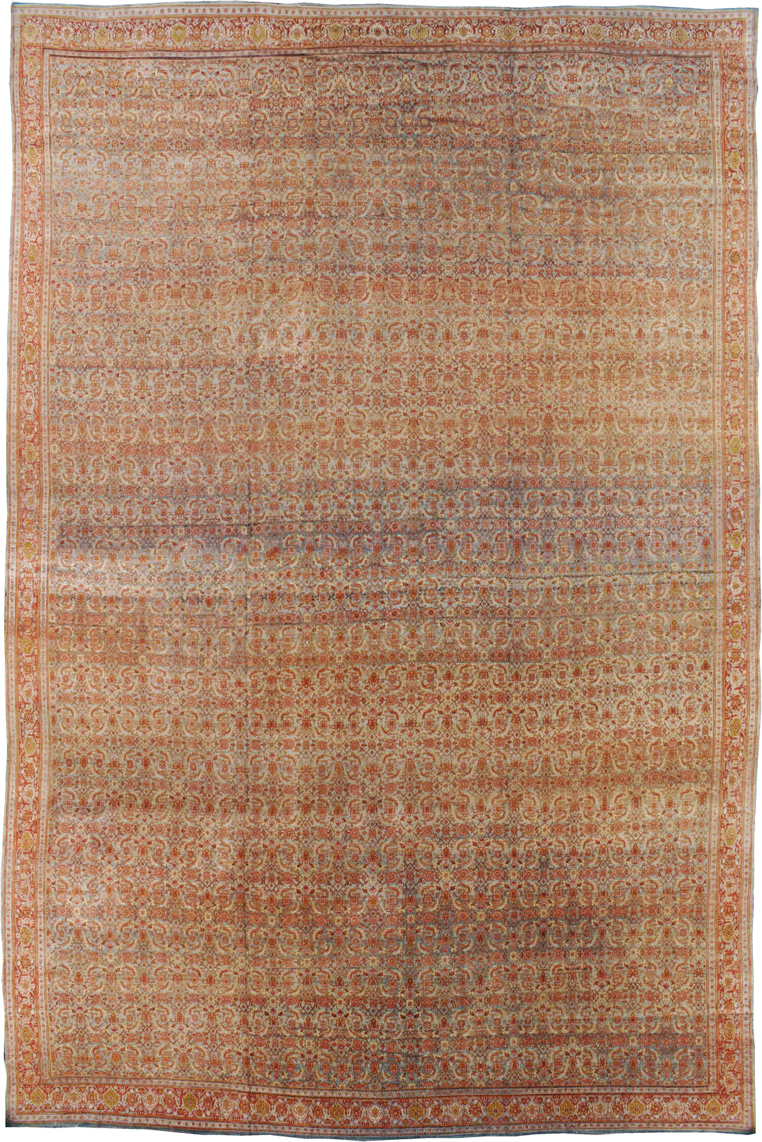 Antique Persian Senneh Carpet, No.20301 - Staging