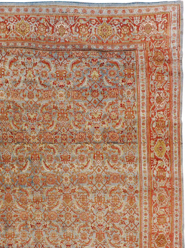 Antique Persian Senneh Carpet, No.20301 - Staging