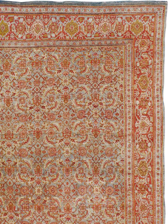 Antique Persian Senneh Carpet, No.20301 - Staging