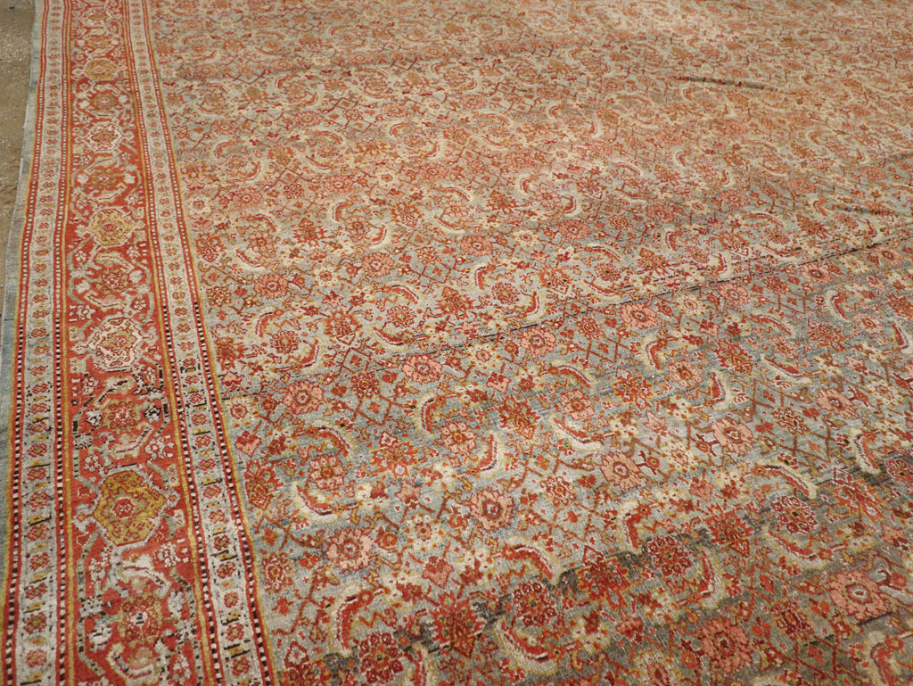 Antique Persian Senneh Carpet, No.20301 - Staging