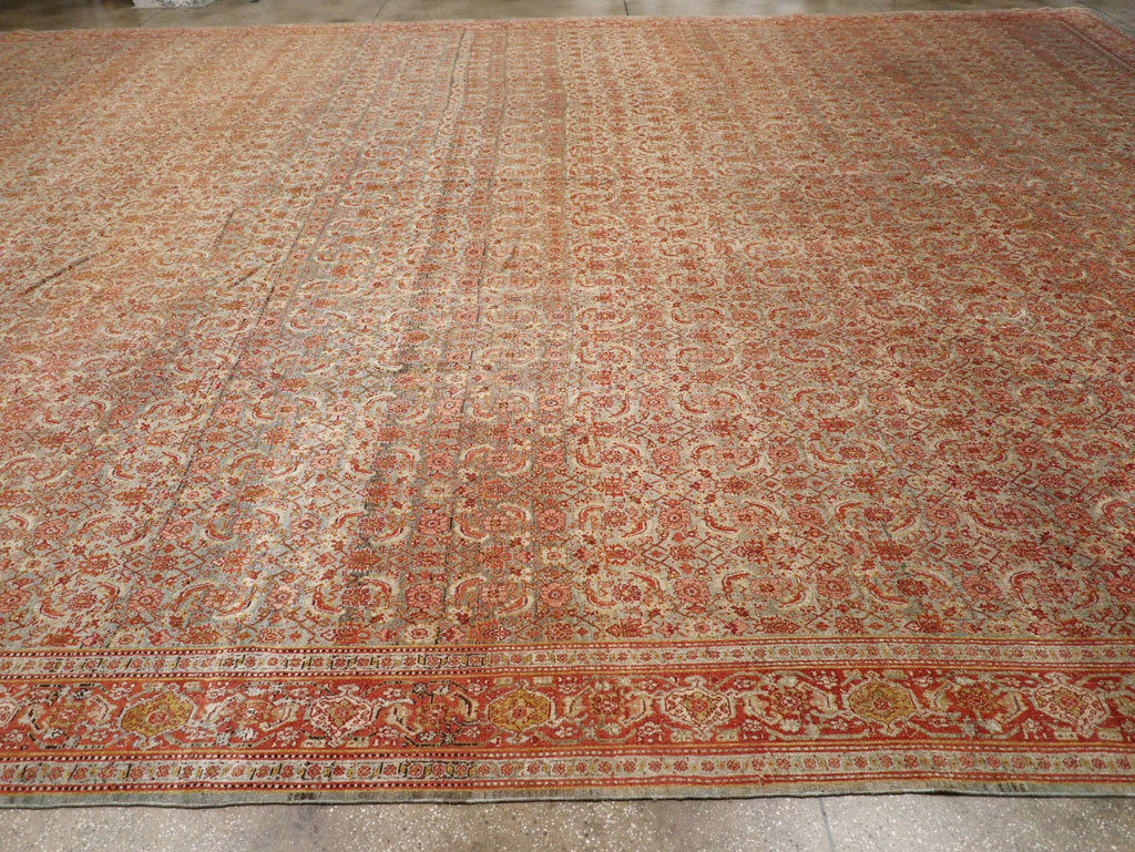 Antique Persian Senneh Carpet, No.20301 - Staging