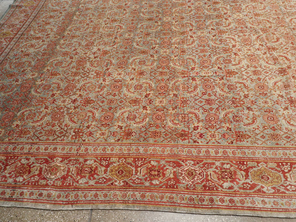 Antique Persian Senneh Carpet, No.20301 - Staging