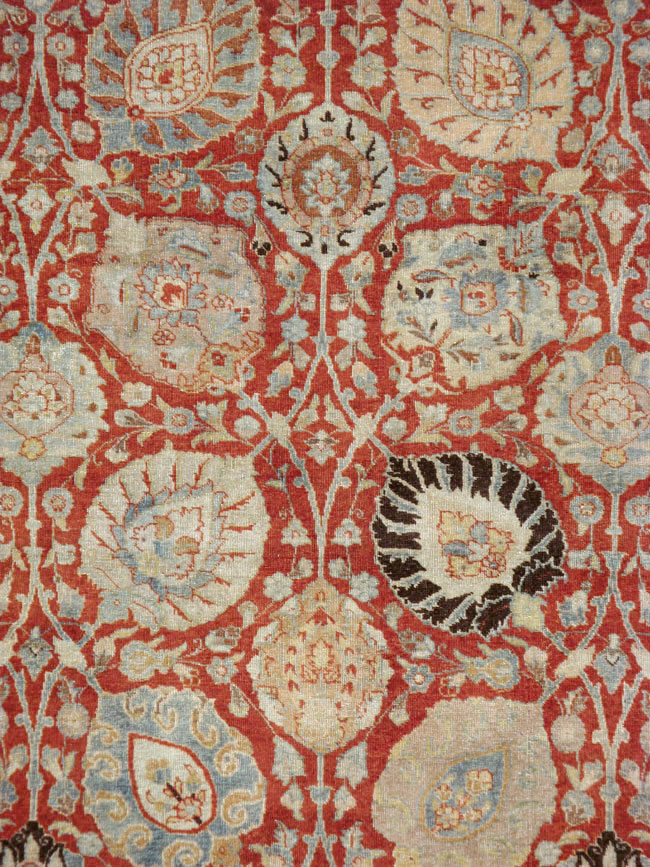 Antique Persian Tabriz Carpet, No.20304 - Staging