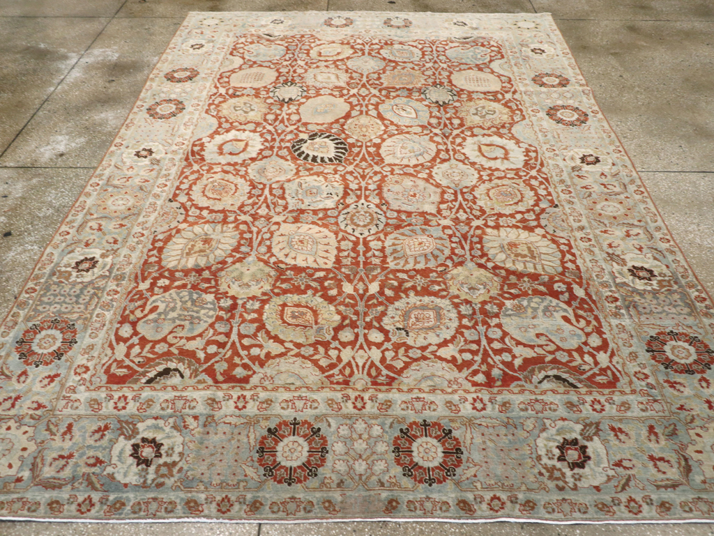 Antique Persian Tabriz Carpet, No.20304 - Staging