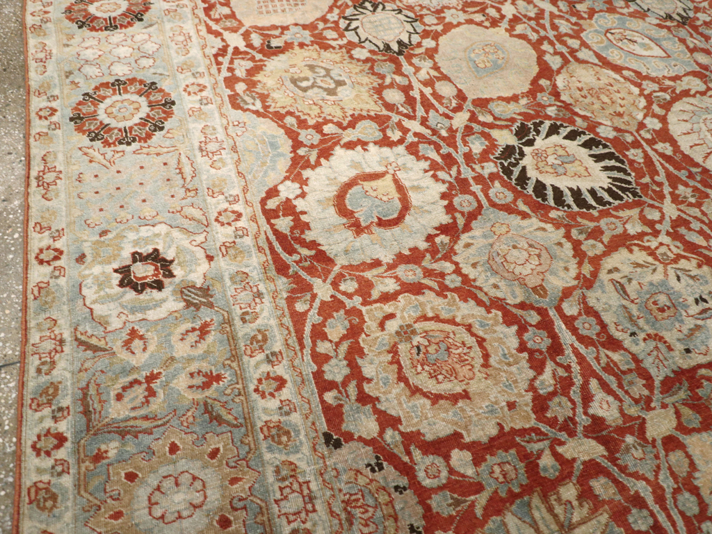 Antique Persian Tabriz Carpet, No.20304 - Staging