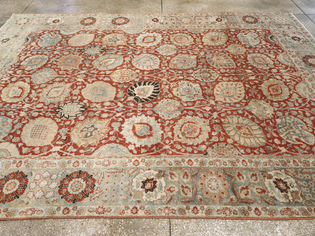 Antique Persian Tabriz Carpet, No.20304 - Staging