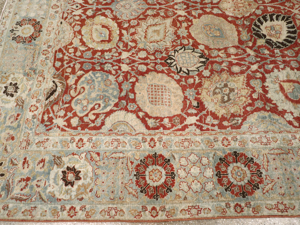 Antique Persian Tabriz Carpet, No.20304 - Staging