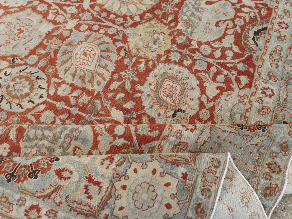 Antique Persian Tabriz Carpet, No.20304 - Staging