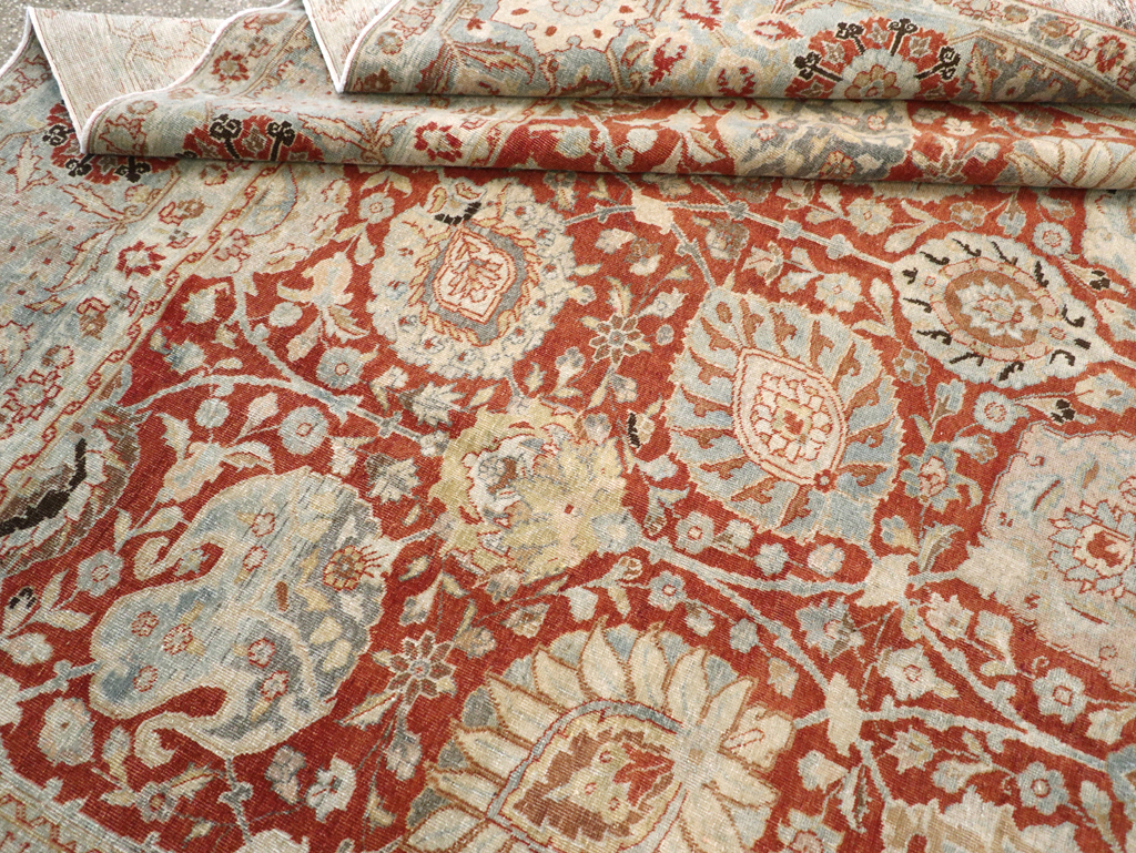 Antique Persian Tabriz Carpet, No.20304 - Staging