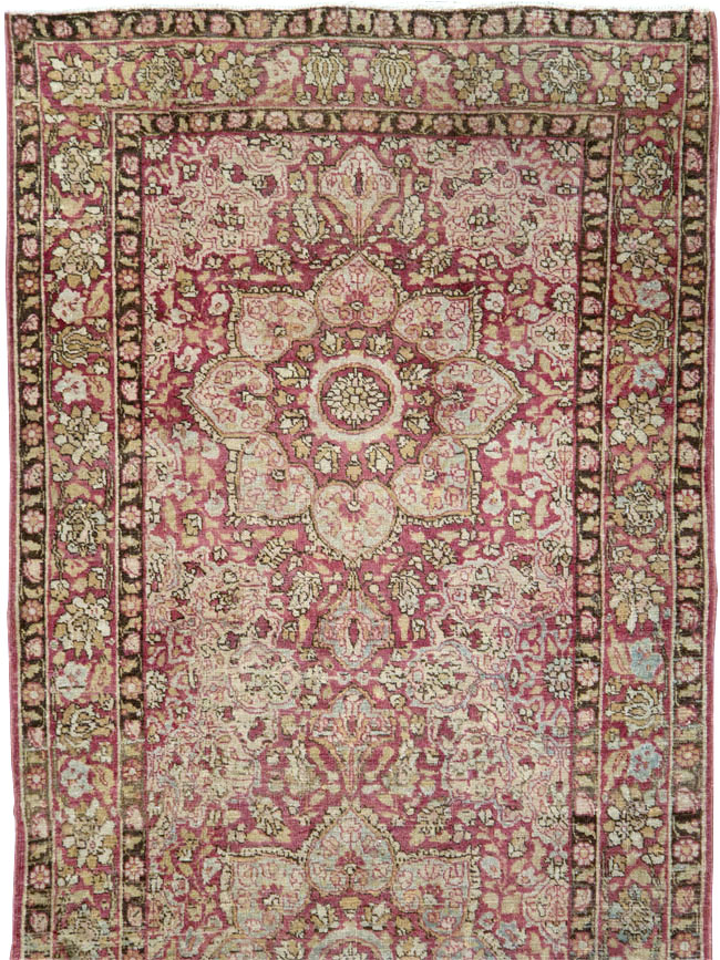 Antique Persian Mashad Runner, No.20313 - Staging