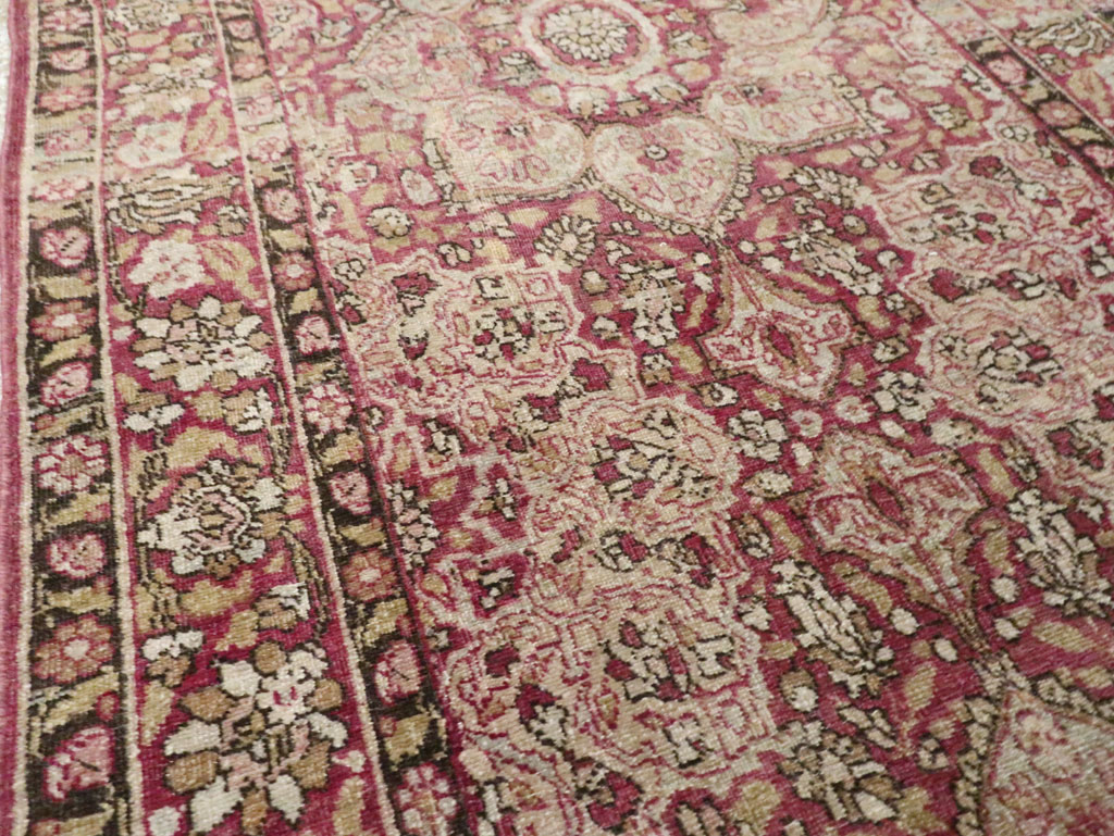 Antique Persian Mashad Runner, No.20313 - Staging