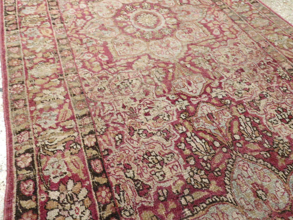 Antique Persian Mashad Runner, No.20313 - Staging