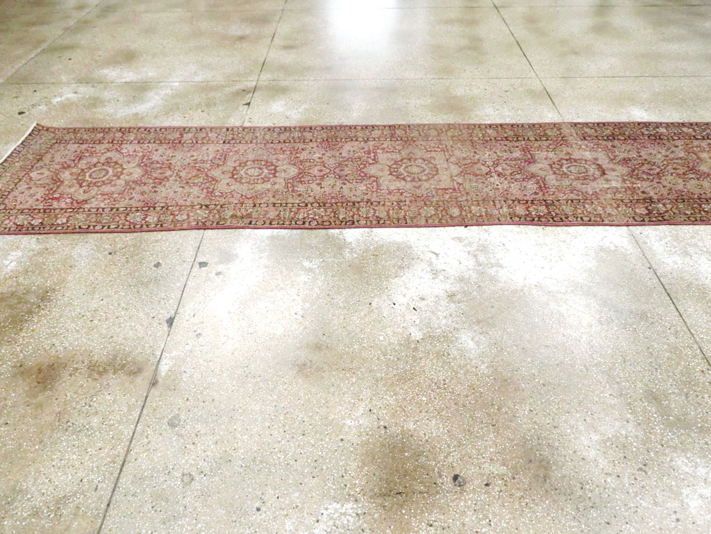 Antique Persian Mashad Runner, No.20313 - Staging