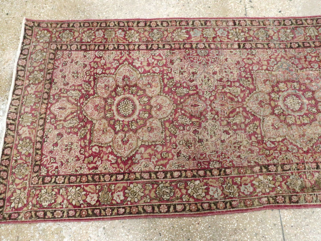 Antique Persian Mashad Runner, No.20313 - Staging
