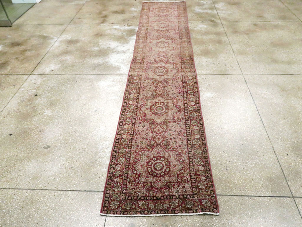 Antique Persian Mashad Runner, No.20313 - Staging