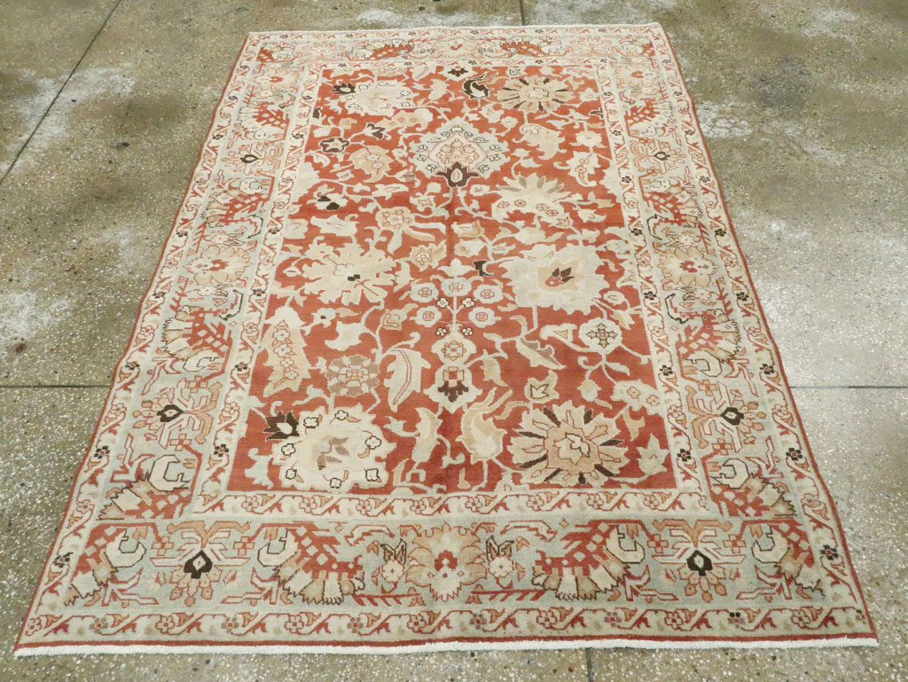 Vintage Persian Tabriz Rug, No.20329 - Staging