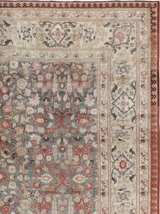 Antique Persian Tabriz Carpet, No.20338 - Staging