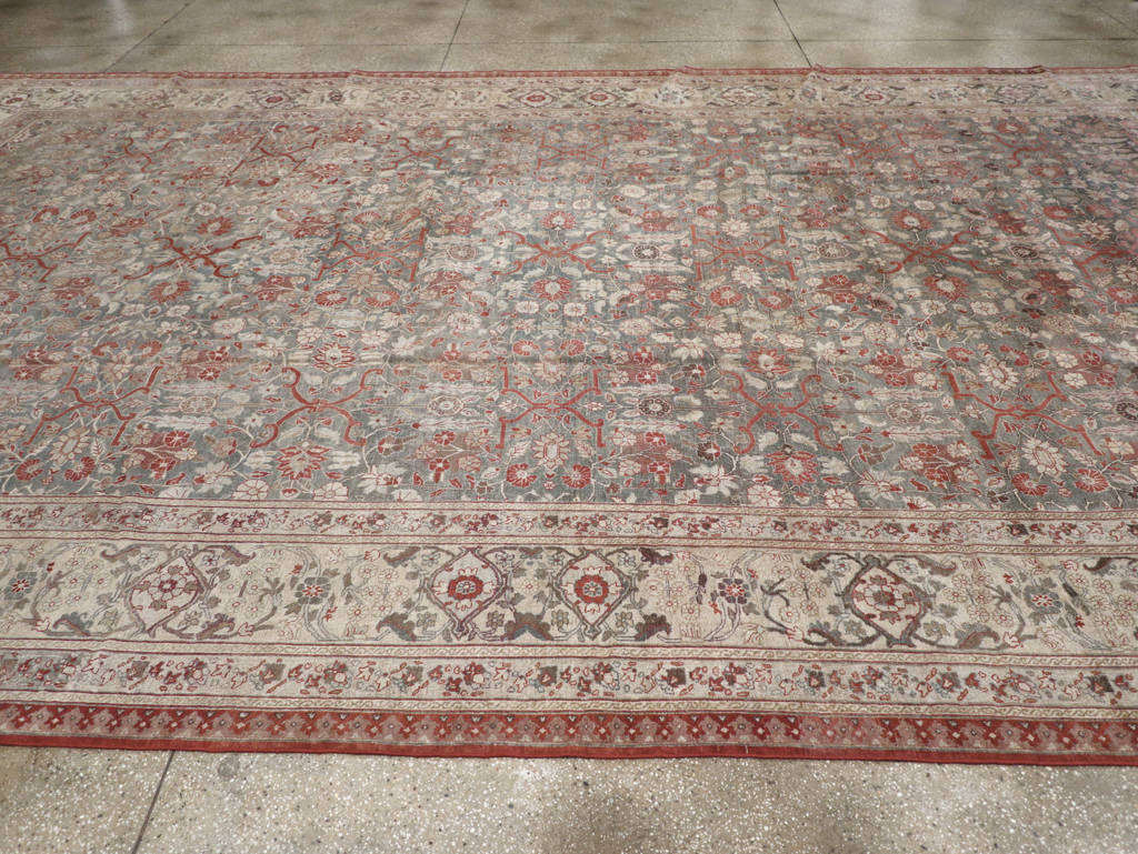 Antique Persian Tabriz Carpet, No.20338 - Staging