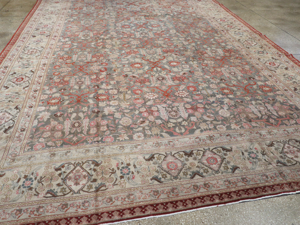 Antique Persian Tabriz Carpet, No.20338 - Staging