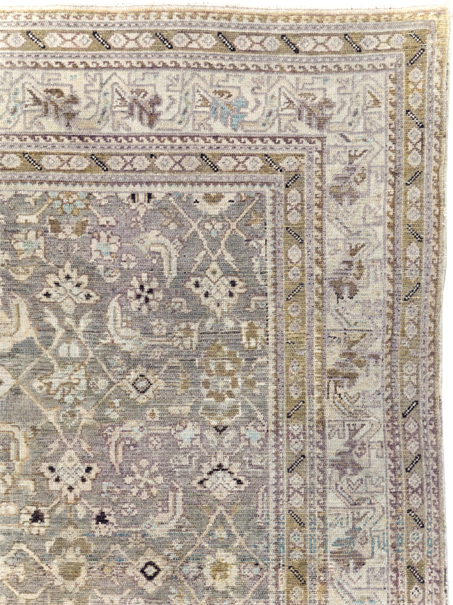 Vintage Persian Malayer Accent Carpet, No.20344 - Staging