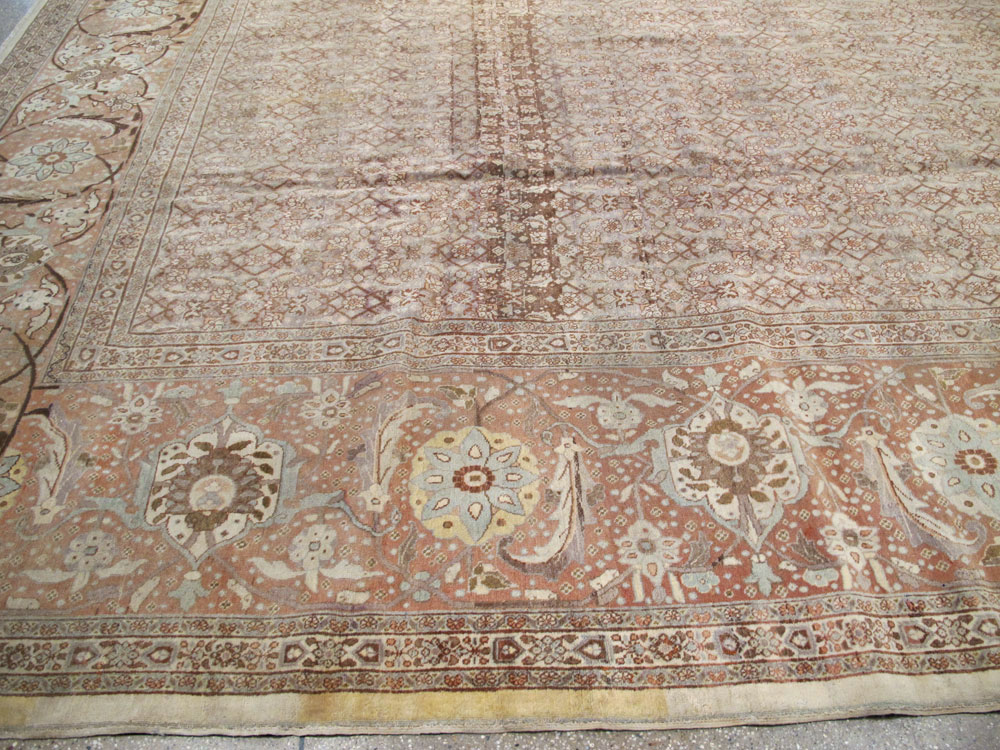 Antique Tabriz Persian Carpet, No.20356 - Staging