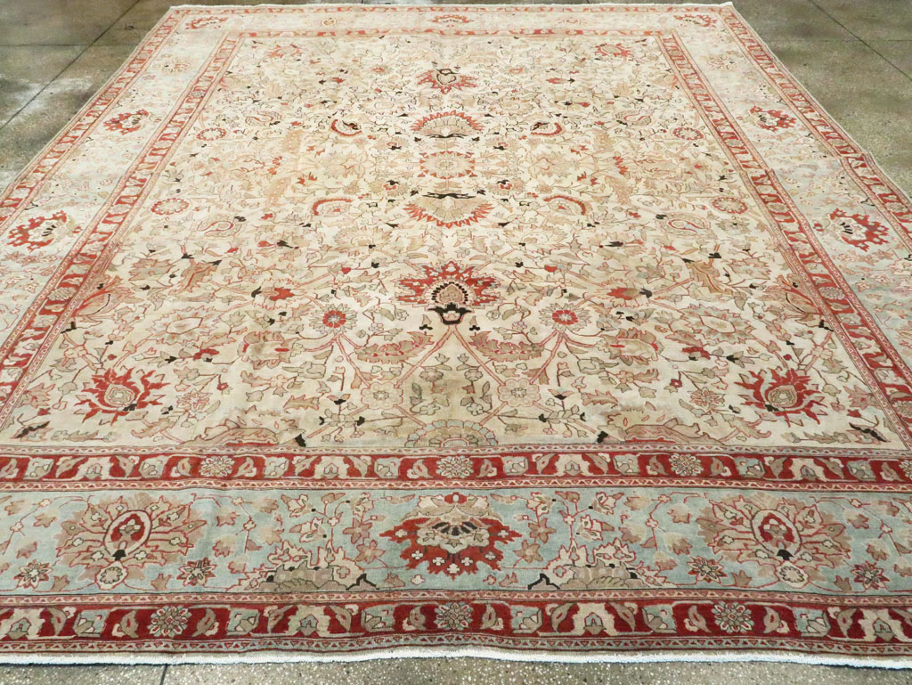 Antique Persian Tabriz Carpet, No.20357 - Staging