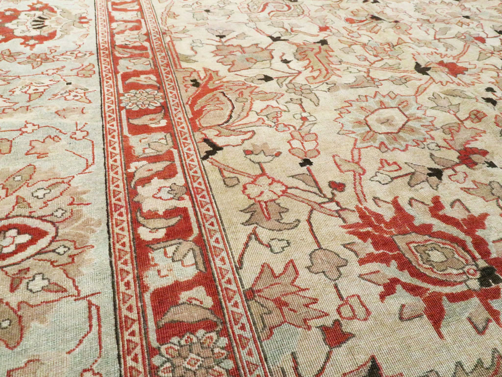 Antique Persian Tabriz Carpet, No.20357 - Staging