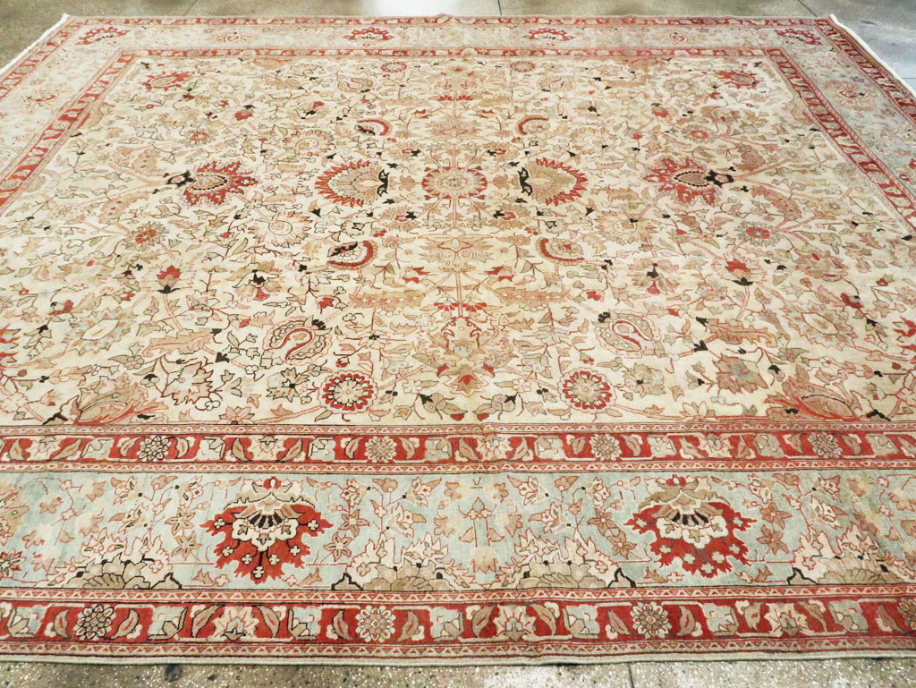 Antique Persian Tabriz Carpet, No.20357 - Staging