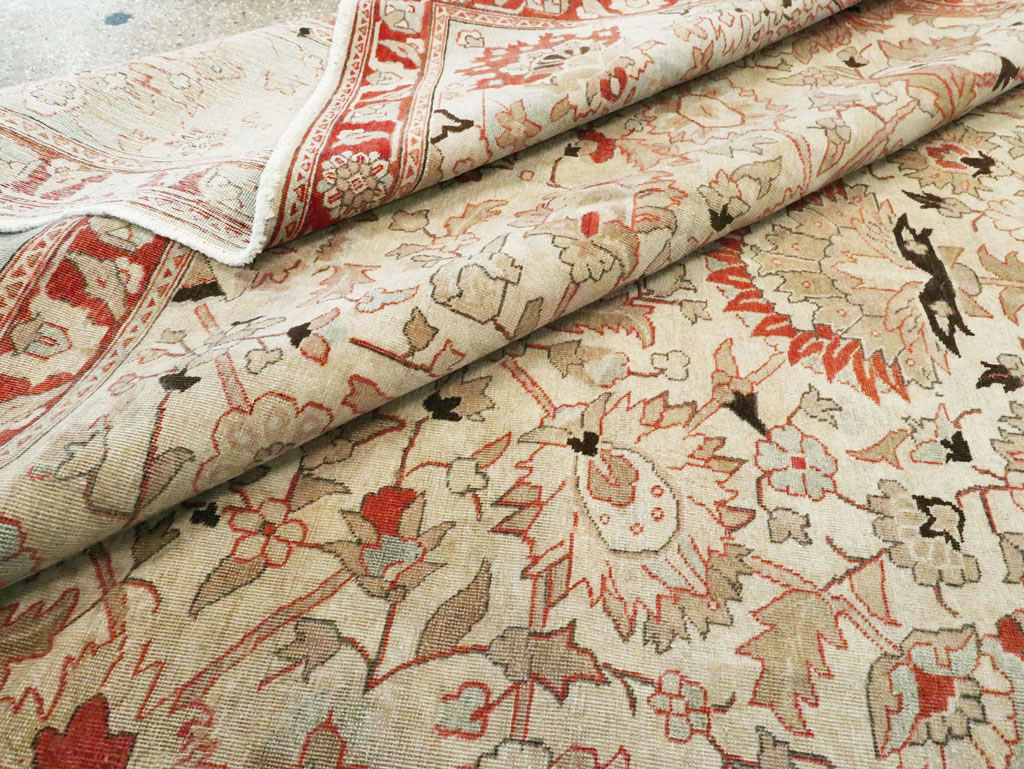 Antique Persian Tabriz Carpet, No.20357 - Staging