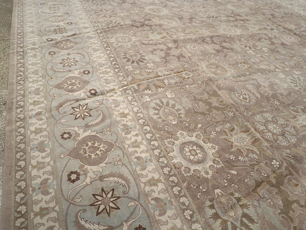 Antique Persian Tabriz Carpet, No.20376 - Staging