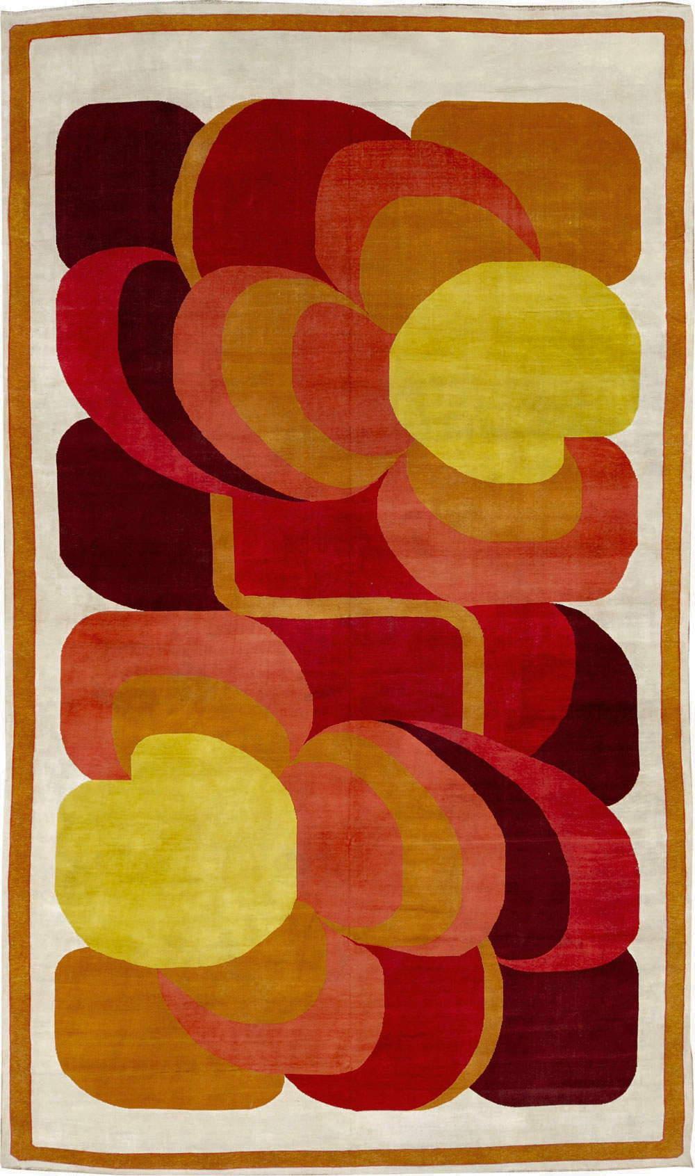 Vintage French Art Deco Oversize Carpet, No.20405 - Staging