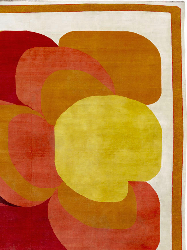 Vintage French Art Deco Oversize Carpet, No.20405 - Staging
